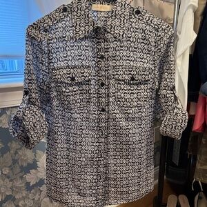 TORY BURCH!!!  Brigitte Like new!  Size 0 100%cotton. Purple black and grey